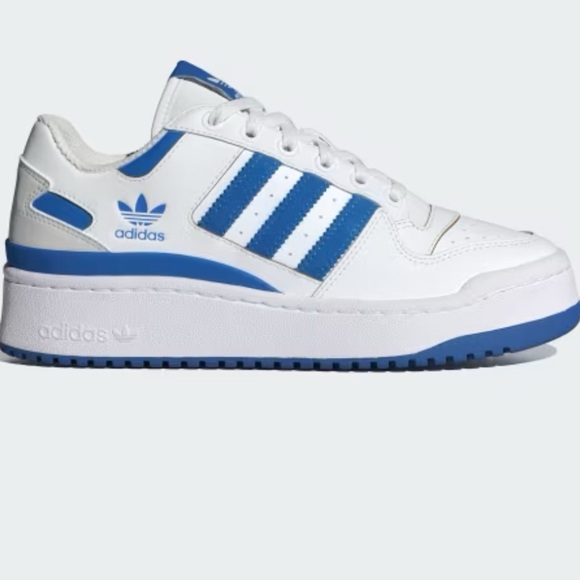 BNWT Adidas Forum Bold Stripes Sneakers - Women’s Size 8.5 - White/Blue - Picture 4 of 15